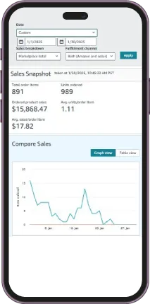 Amazon seller dashboard screenshot 1